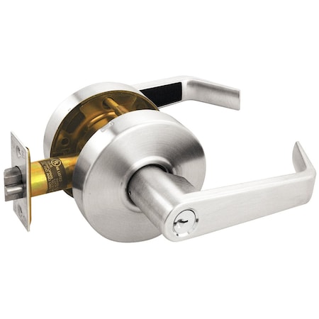 Arrow Lock Grade 2 Turn-Pushbutton Entrance Cylindrical Lock, Sierra Lever, Conventional Cylinder Schlage C Key RL11-SR-26-CS
